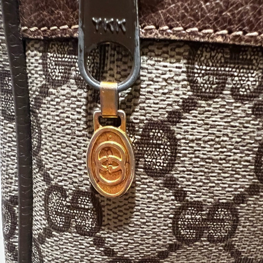 Vintage Gucci Ophidia Web Stripe Brown Canvas Leather Crossbody - Picture 4 of 16